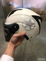 Half Face Homologovana Kaciga Crna i Bela