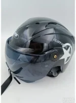 Half Face Homologovana Kaciga Crna i Bela - Slika 6