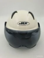 Half Face Homologovana Kaciga Crna i Bela - Slika 4