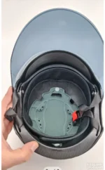 Half Face Homologovana Kaciga Crna i Bela - Slika 5