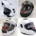 Kaciga FLIP UP za motor HOMOLOGOVANA bela i crna - Slika 5