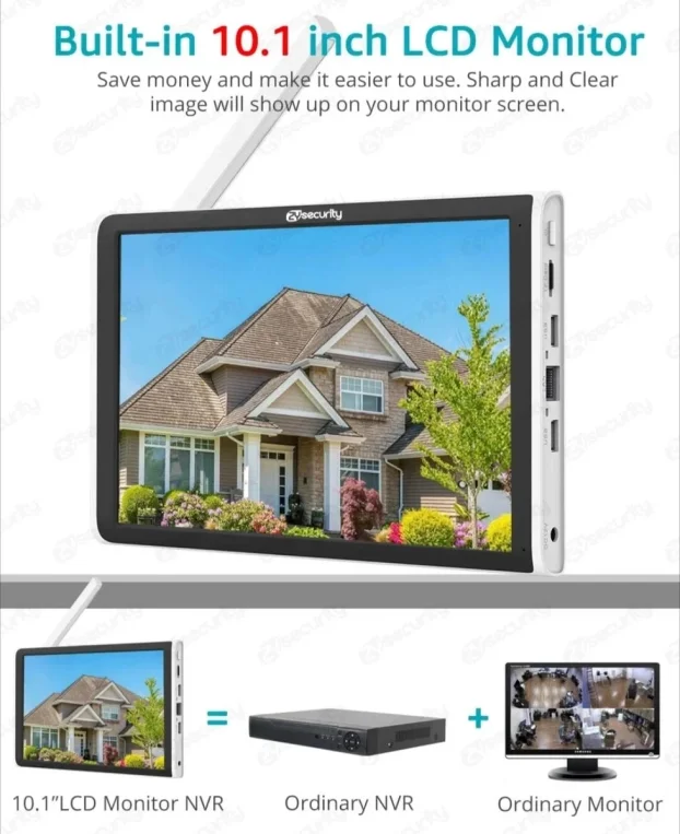 Bežični CCTV sistem, 4x PTZ kamere 5MP monitor od 10,1" - Slika 8