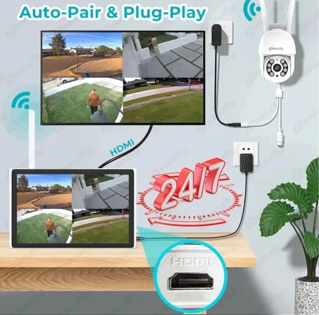 Bežični CCTV sistem, 4x PTZ kamere 5MP monitor od 10,1" - Slika 9