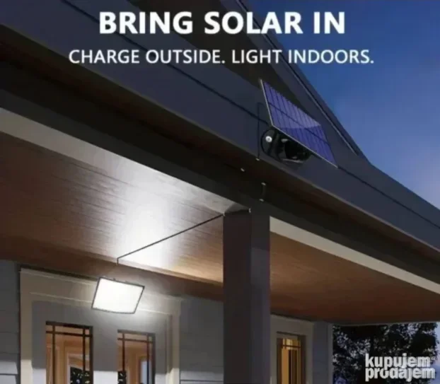 Led solarni reflektor sa odvojivim panelom i 5m kabla - Slika 2