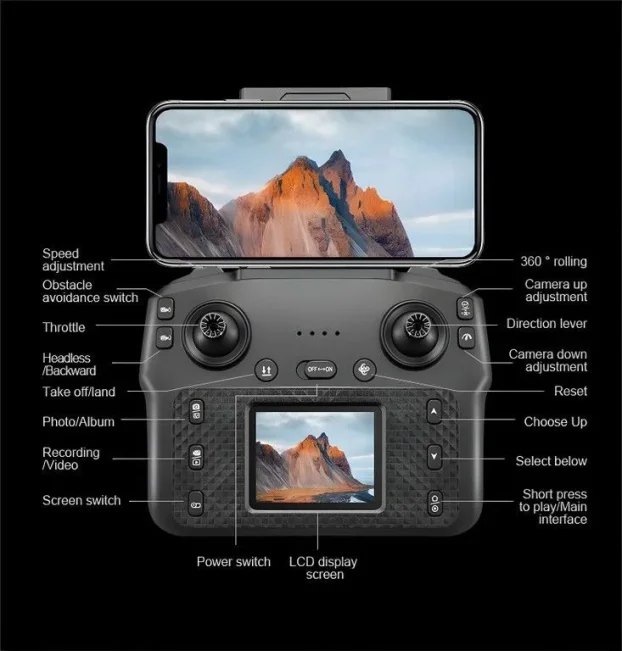 M3 Ultra dron brushless 3 x FHD kamera 25min sa ekranom - Slika 6