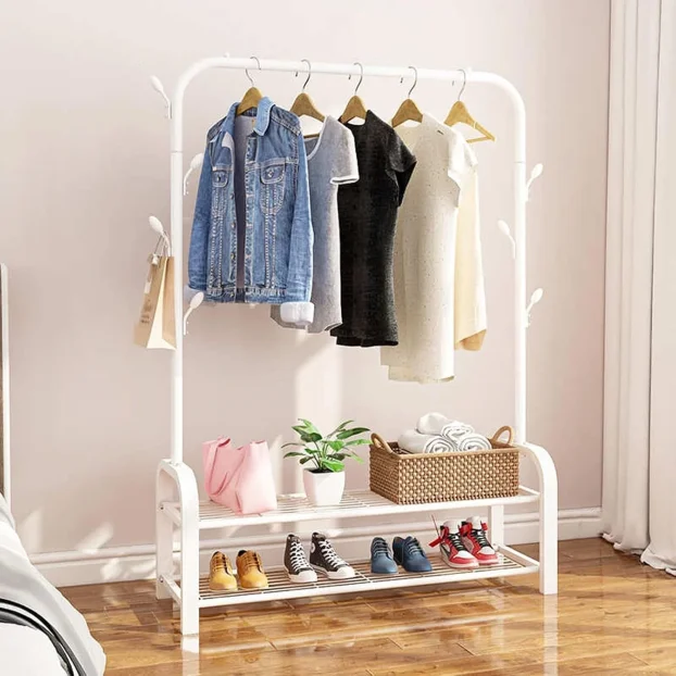 Samostojeci stalak za odecu sa gornjom sinom donja polica - Slika 2