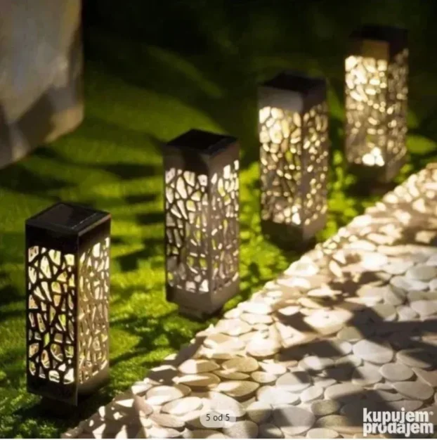 Solarne lampe dekorativne za dvorište baštu 6 komada - Slika 1