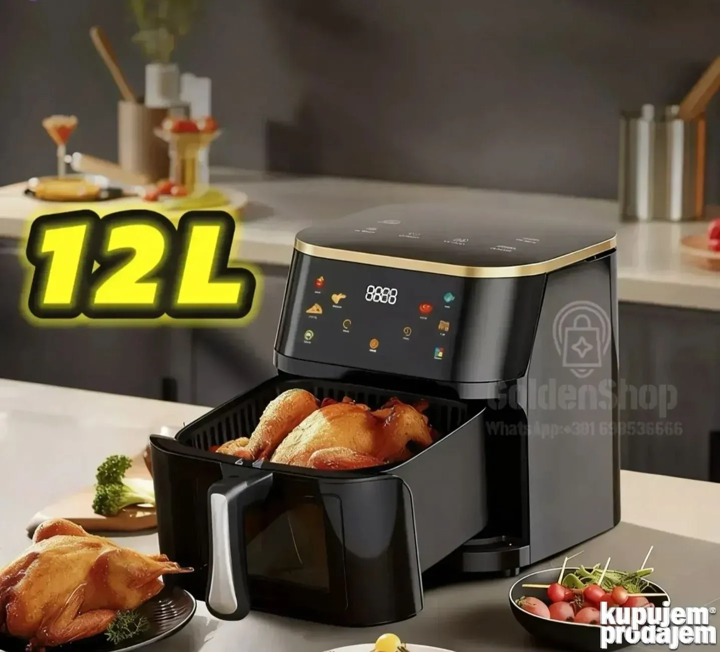 Air Fryer 12 Friteza na vruc vazduh 12L Silver Crest 12L - Slika 7