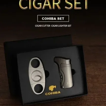 COHIBA set upaljac brener Jet Torch i Sekac za tompuse - upaljac brener