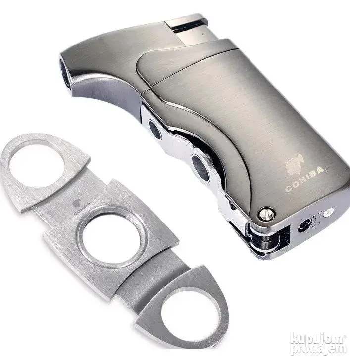 COHIBA set upaljac brener Jet Torch i Sekac za tompuse - Slika 3