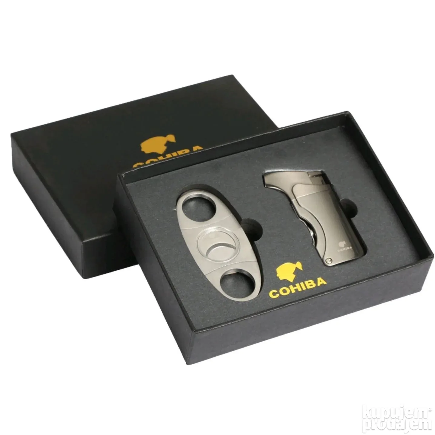 COHIBA set upaljac brener Jet Torch i Sekac za tompuse - Slika 5