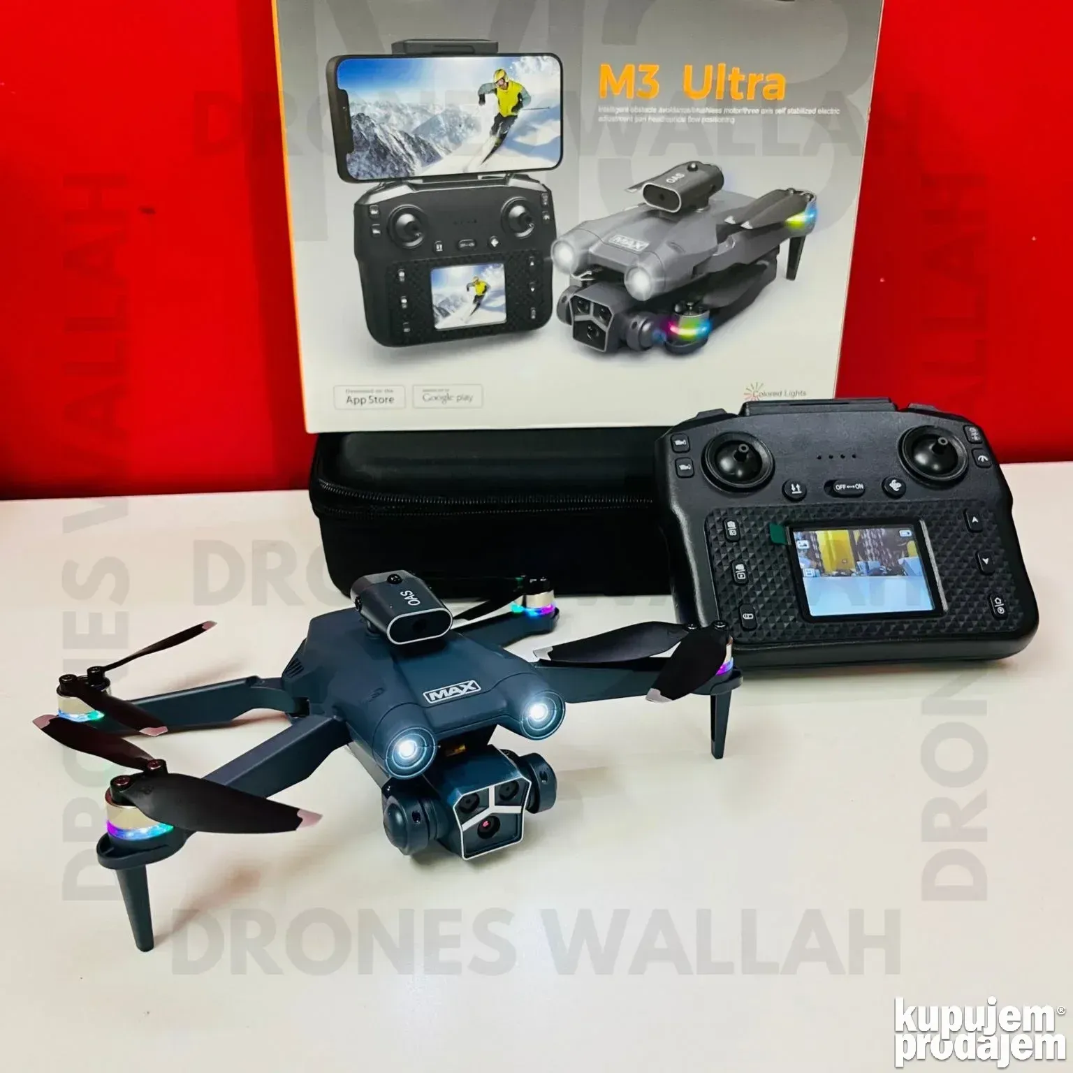 M3 Ultra dron brushless GPS 3 x FHD kamera 25min sa ekranom - Slika 2