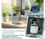 Poklon set keramička solja sa drskom i poklopcem STITCH - Slika 7