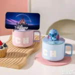 Poklon set keramička solja sa drskom i poklopcem STITCH - Slika 8