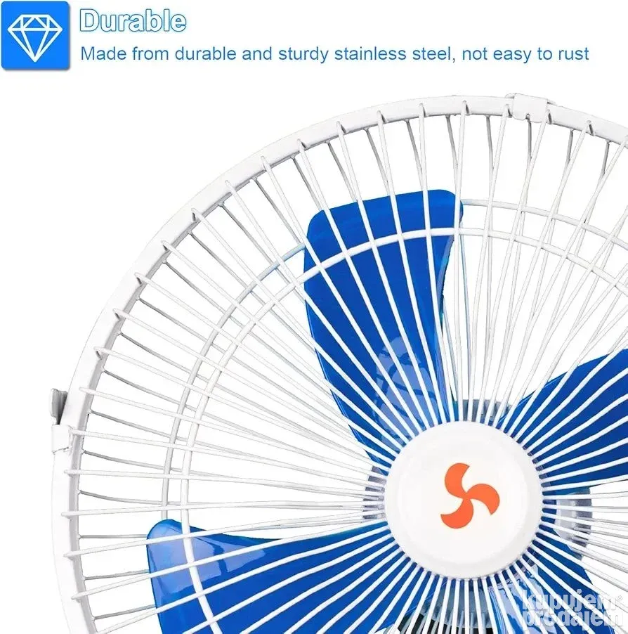 Ventilator za hlađenje automobila 12V 25W sa stipaljkom - Slika 3