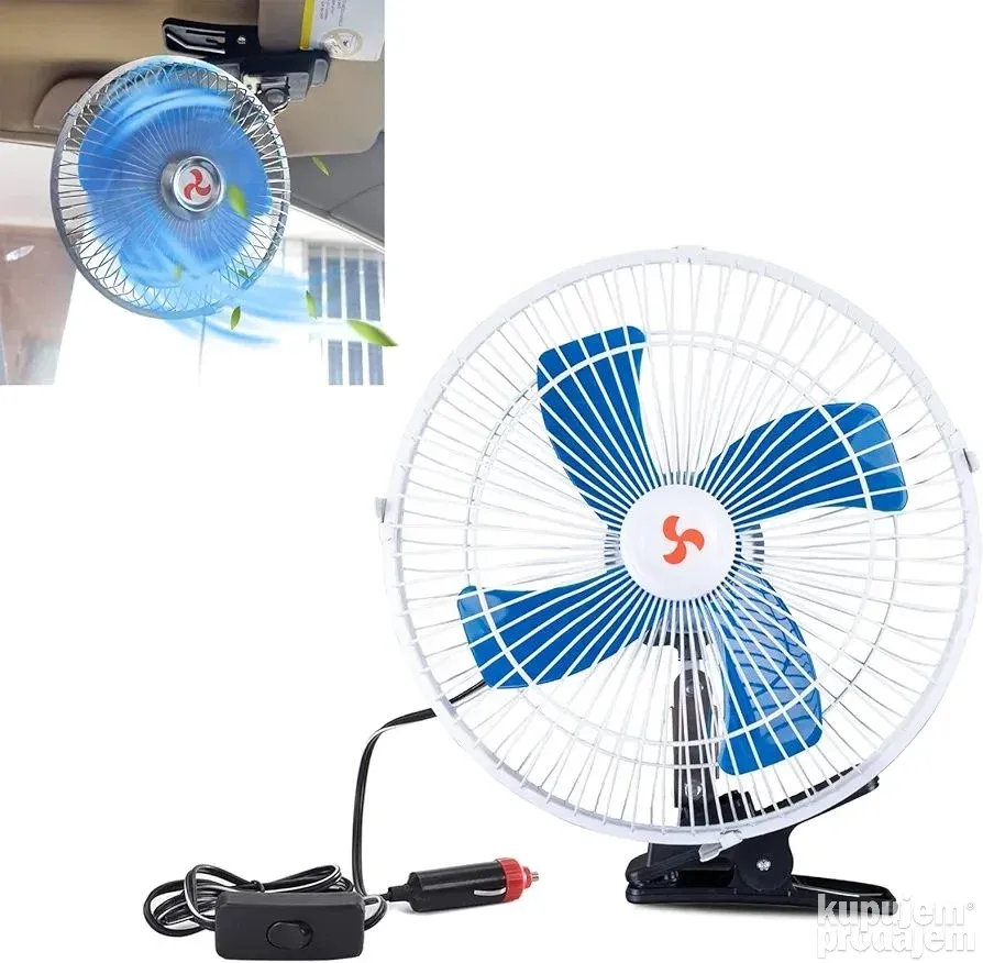 Ventilator za hlađenje automobila 12V 25W sa stipaljkom - Slika 7