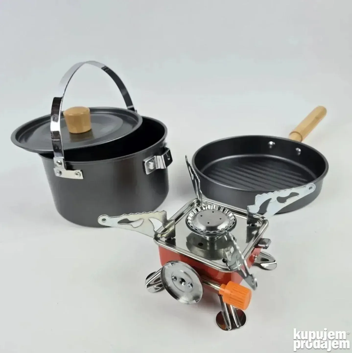 Gorionik + posudje za kampovanje Pribor kuvanje + gorionik - Slika 9