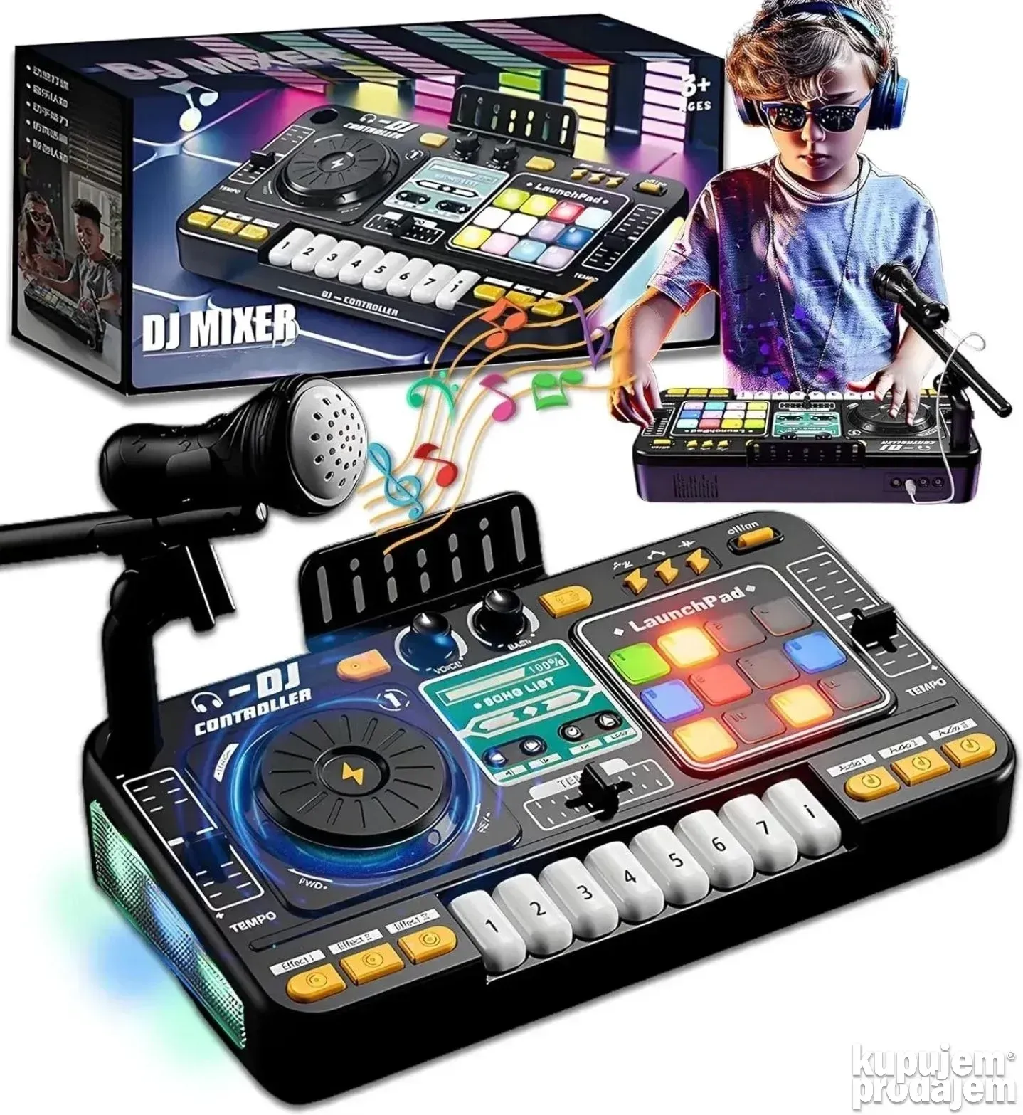 DJ Mikseta za Decu Muzička Igračka sa Svetlom i Zvukom - Slika 1