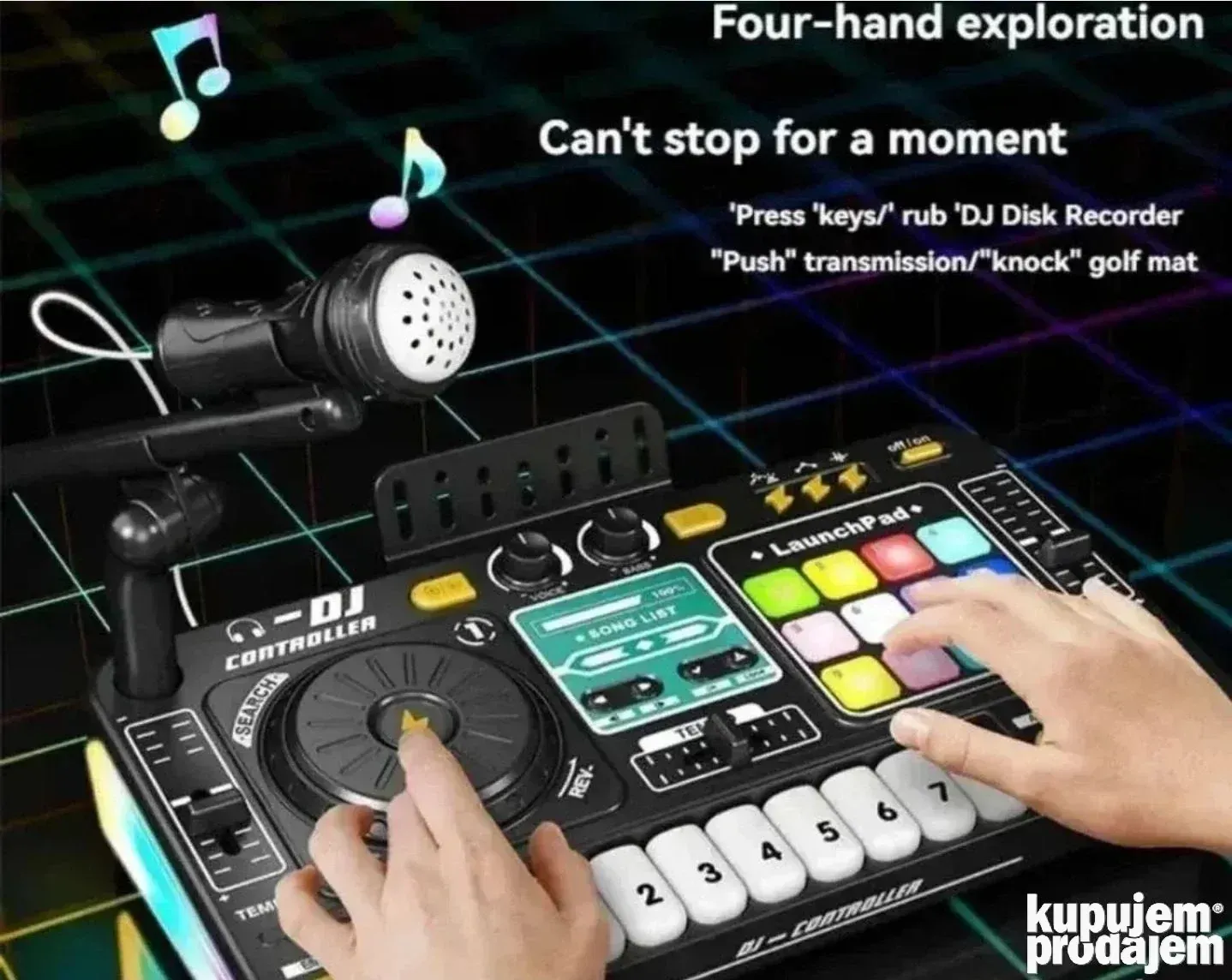 DJ Mikseta za Decu Muzička Igračka sa Svetlom i Zvukom - Slika 3