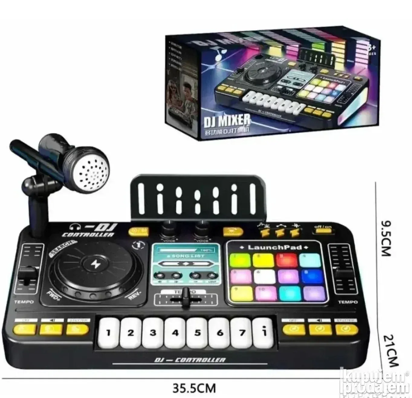 DJ Mikseta za Decu Muzička Igračka sa Svetlom i Zvukom - Slika 5