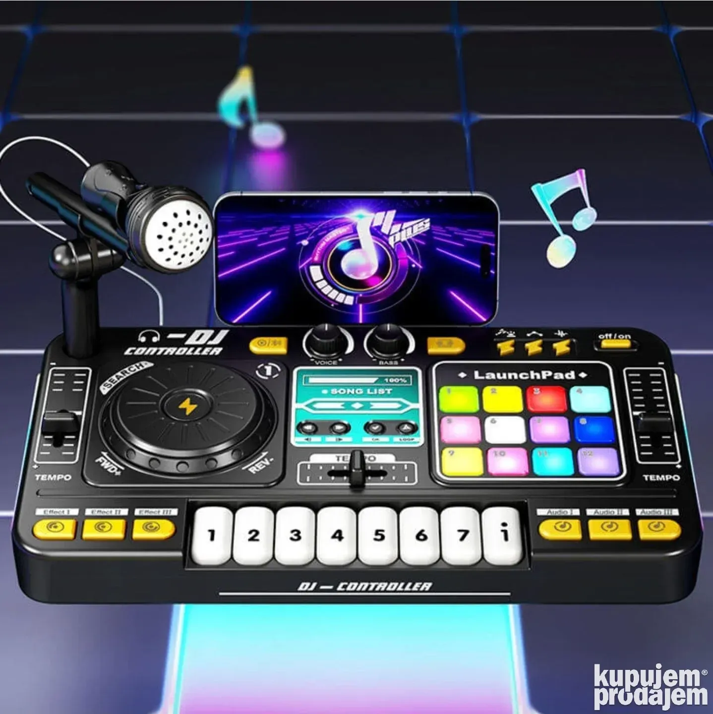 DJ Mikseta za Decu Muzička Igračka sa Svetlom i Zvukom - Slika 6
