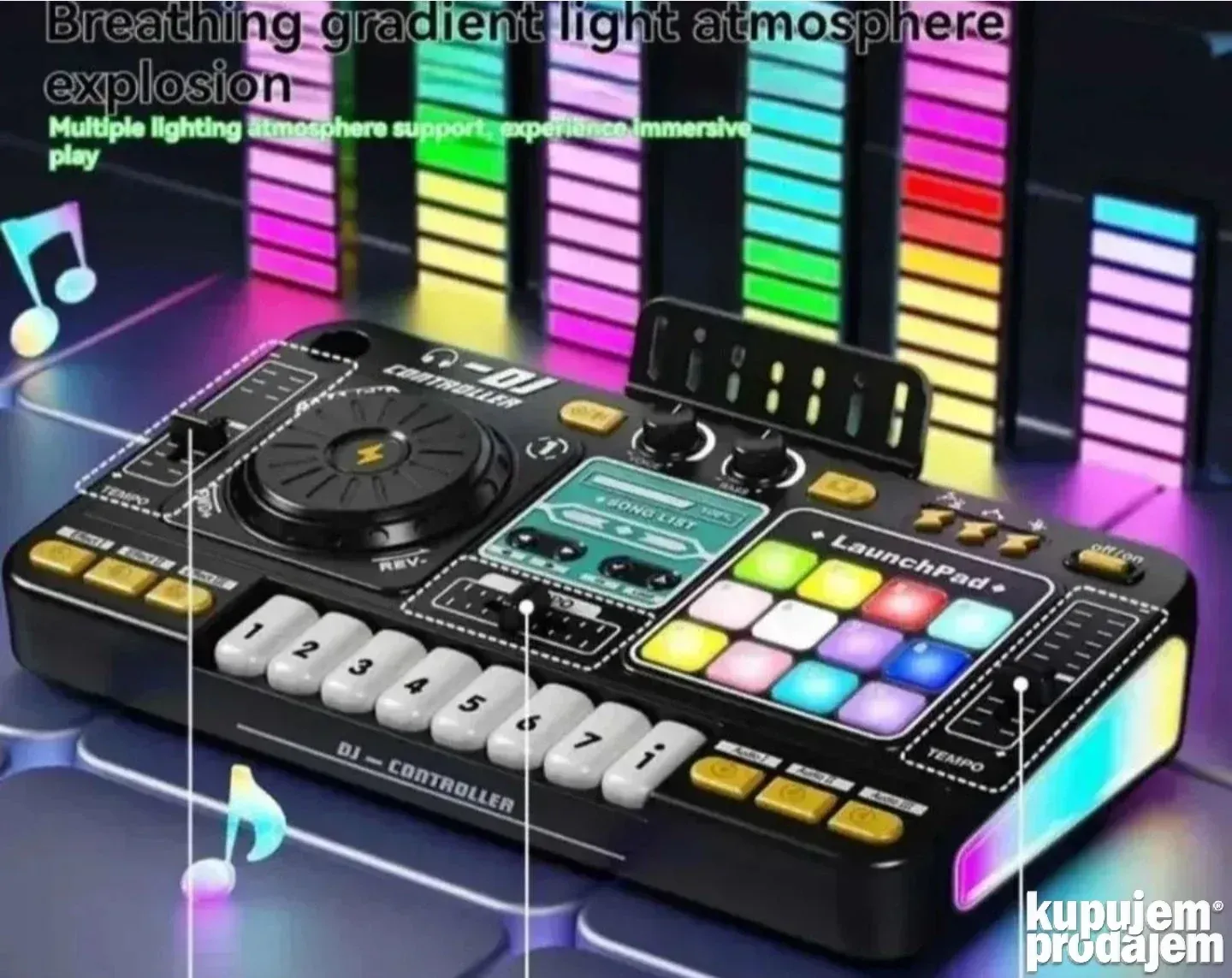 DJ Mikseta za Decu Muzička Igračka sa Svetlom i Zvukom - Slika 7