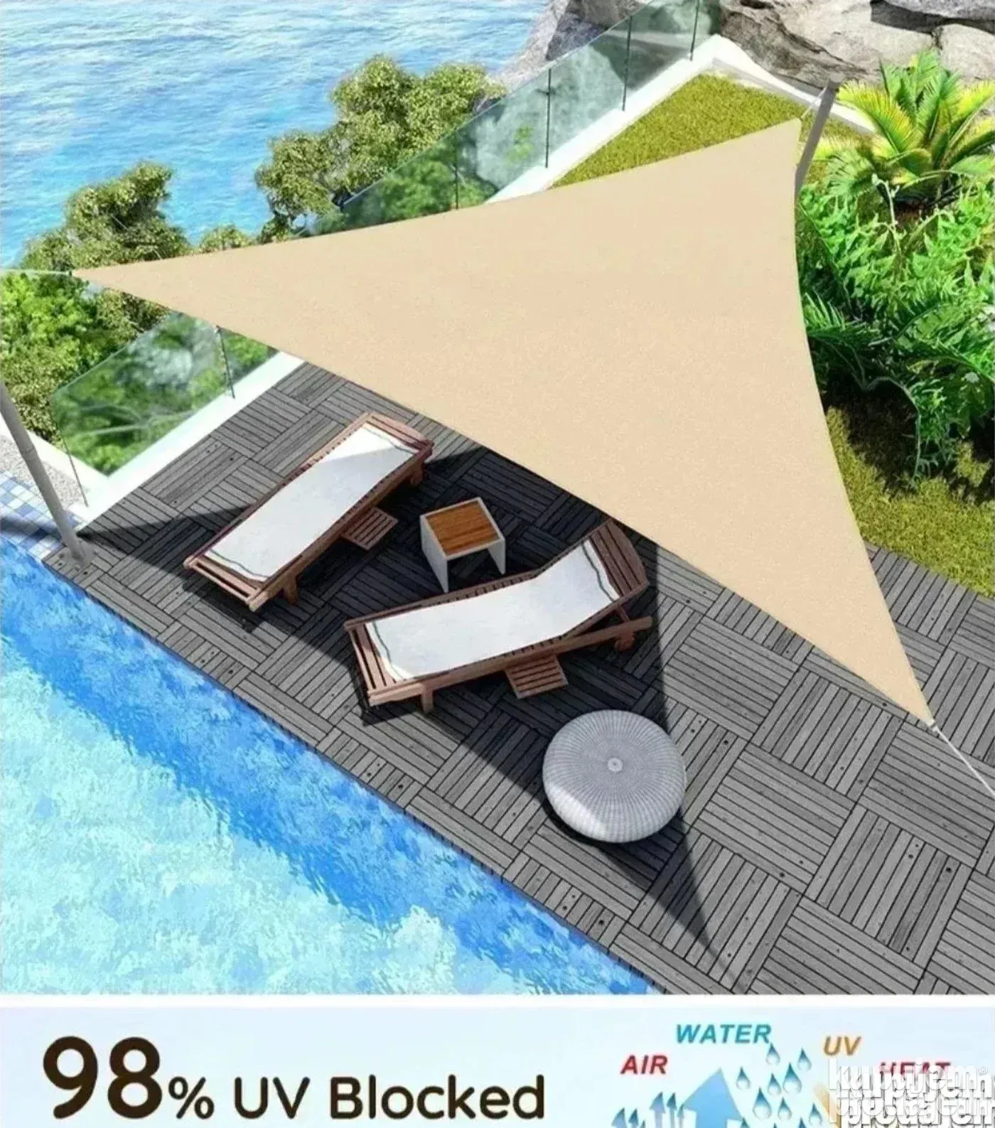 Jedro tenda vodotporna 98% uv zastita 3 x 3 x 3 - Slika 1