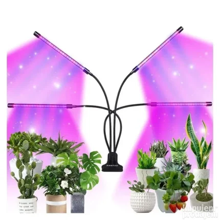LED lampa za biljke sa 4 glave i fleksibilnim držačem