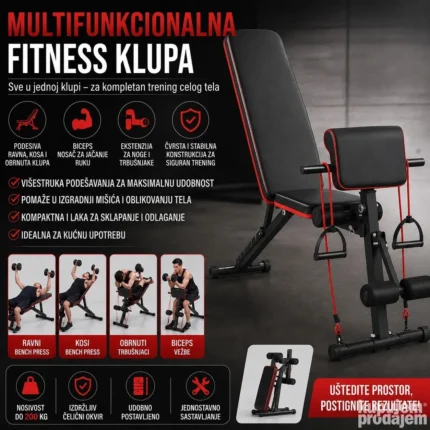 Višenamenska Fitness Klupa 6u1