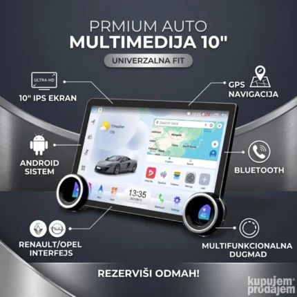 Android Multimedija za auto 2DIN 10inch QLED